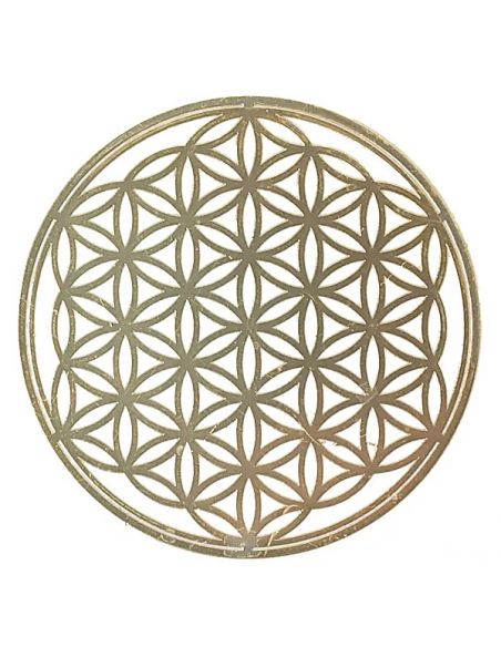 Adhesivos Flor de la Vida Metálicos Dorados - 4 unidades