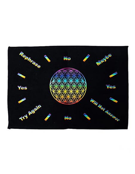 Tapete para Péndulo con Flor de la Vida Multicolor