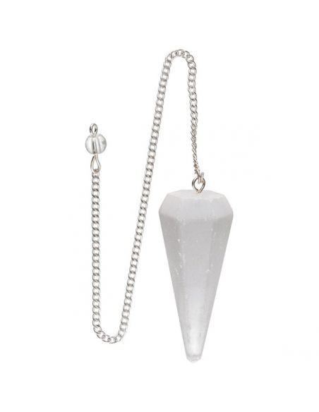 Péndulo de Selenita Facetado