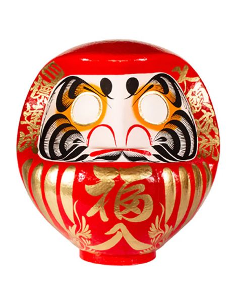Daruma Japonés Rojo (Suerte) Tierra Zen - 18 cm.