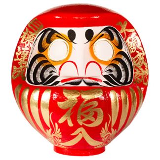 Daruma Japonés Rojo (Suerte) Tierra Zen - 65 cm.