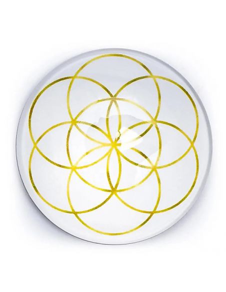 Imán con Semilla de la Vida Dorada