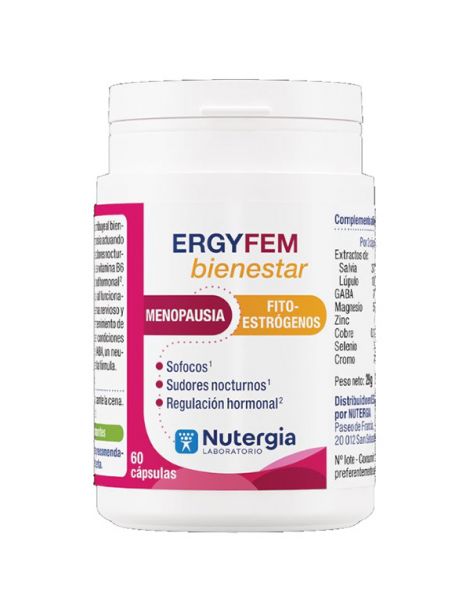 Ergy-Fem Bienestar Nutergia - 60 cápsulas