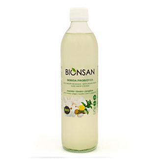 Bebida Probiótica de Agua con Menta Jengibre Ecológica Bionsan - 500 ml.