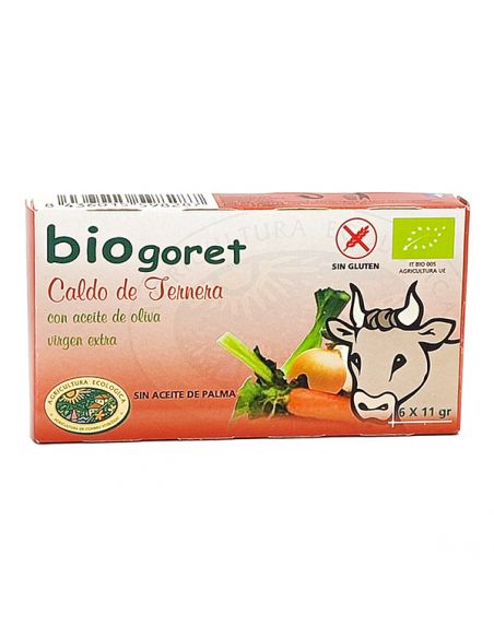 Cubitos de Caldo de Ternera Ecológico Bionsan - 6 cubitos