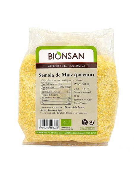 Sémola de Maíz Polenta Ecológica Bionsan - 500 gramos