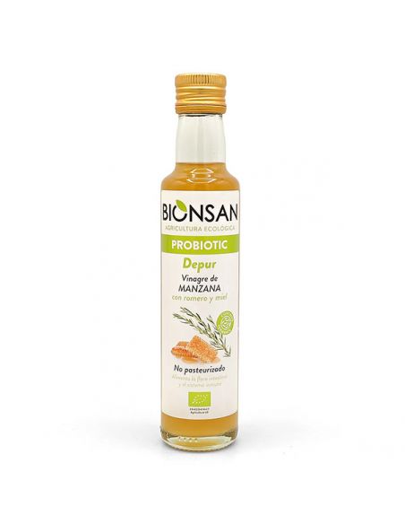 Vinagre de Manzana con Miel y Romero Ecológico Bionsan - 250 ml.