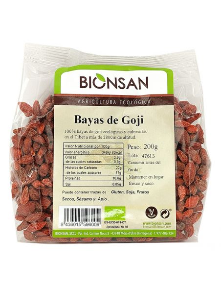Bayas de Goji Ecológicas Bionsan - 200 gramos