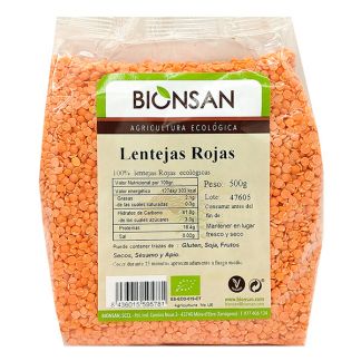 Lenteja Roja Ecológica Bionsan - 500 gramos