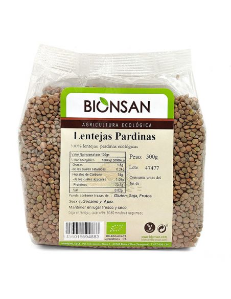 Lenteja Pardina Ecológica Bionsan - 500 gramos