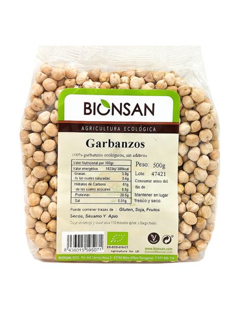 Garbanzos (Pedrosillanos) Ecológicos Bionsan - 500 gramos