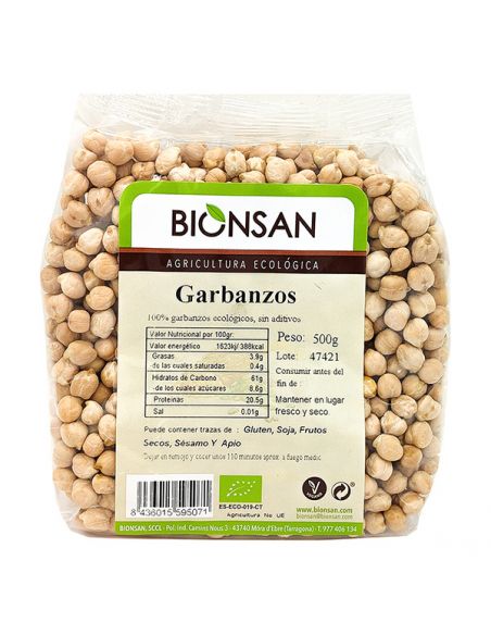 Garbanzos (Pedrosillanos) Ecológicos Bionsan - 500 gramos