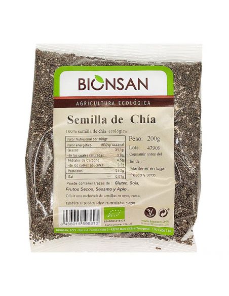 Semillas de Chía Ecológicas Bionsan - 200 gramos