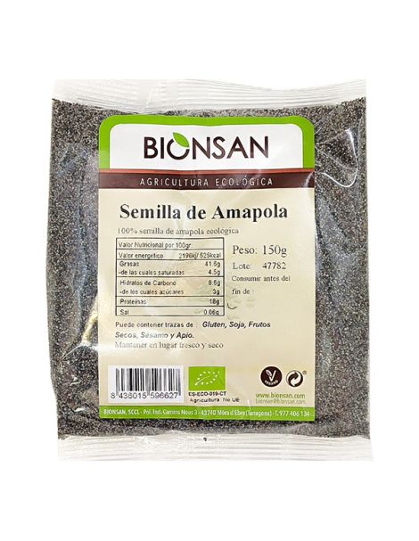 Semillas de Amapola Ecológicas Bionsan - 150 gramos