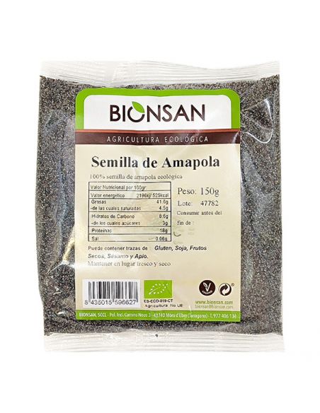 Semillas de Amapola Ecológicas Bionsan - 150 gramos