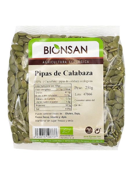 Pipas de Calabaza Ecológicas Bionsan - 250 gramos