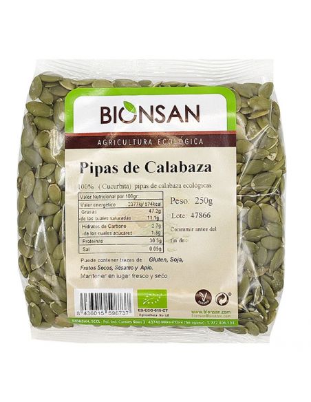 Pipas de Calabaza Ecológicas Bionsan - 250 gramos