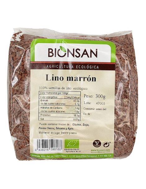 Lino Marrón Ecológico Bionsan - 300 gramos