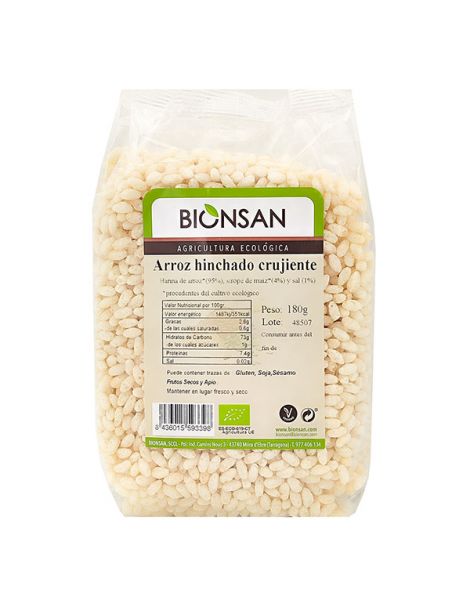 Arroz Crujiente Inflado Ecológico Bionsan - 180 gramos