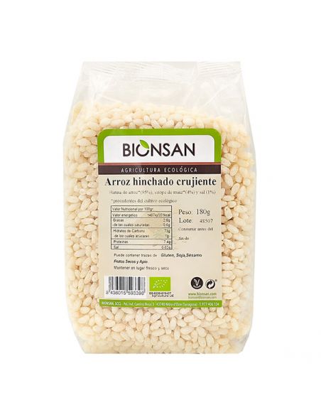 Arroz Crujiente Inflado Ecológico Bionsan - 180 gramos
