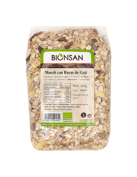 Muesli con Bayas de Goji Ecológico Bionsan - 500 gramos