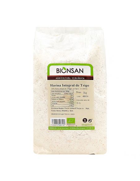Harina de Trigo Integral Ecológica Bionsan - 1000 gramos