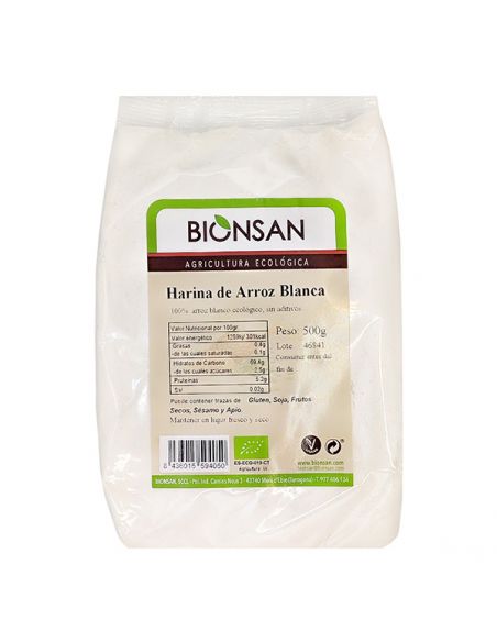 Harina de Arroz Integral Ecológica Bionsan - 500 gramos