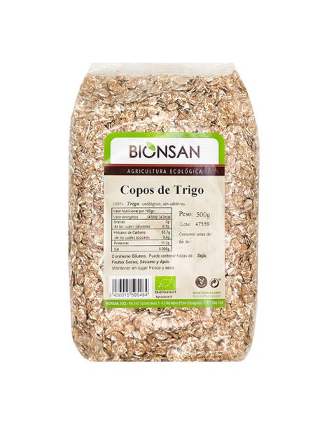 Copos de Trigo Ecológicos Bionsan - 500 gramos