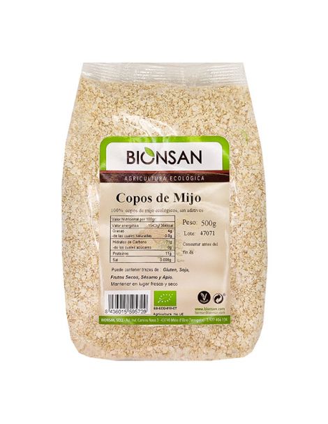 Copos de Mijo Ecológicos Bionsan - 500 gramos