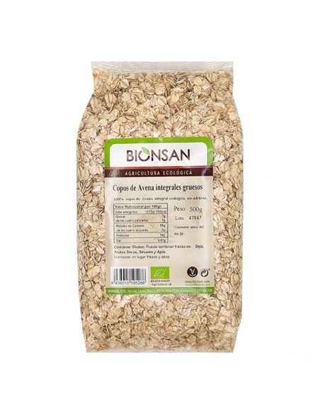 Copos de Avena Gruesos Ecológicos Bionsan - 500 gramos