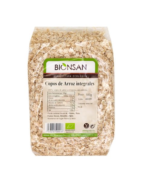 Copos de Arroz Integrales Ecológicos Bionsan - 500 gramos
