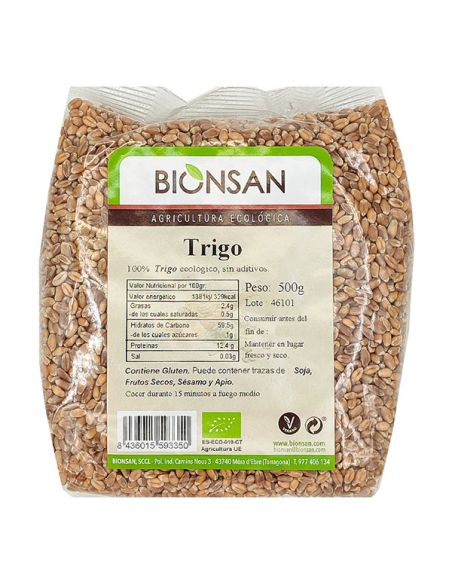 Trigo en Grano Ecológico Bionsan - 500 gramos
