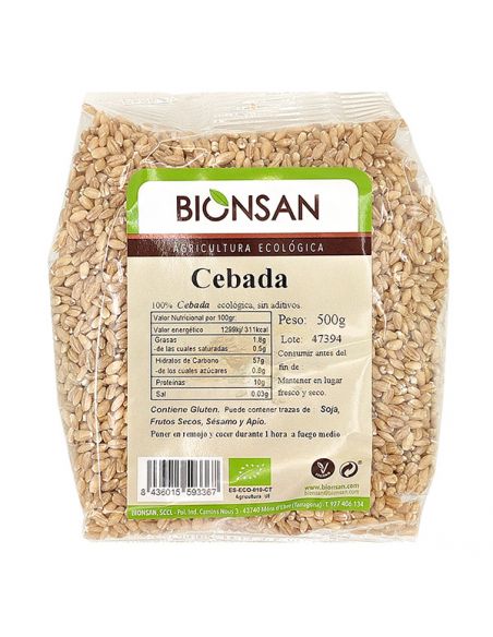 Cebada en Grano Ecológica Bionsan - 500 gramos