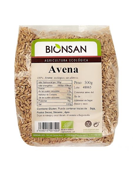 Avena en Grano Ecológica Bionsan - 500 gramos