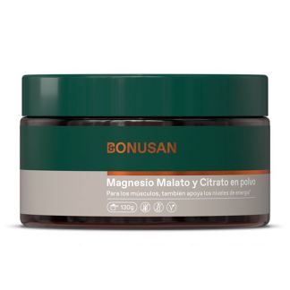 Magnesio Malato y Citrato en Polvo Bonusan - 130 gramos