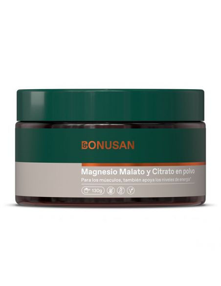 Magnesio Malato y Citrato en Polvo Bonusan - 130 gramos