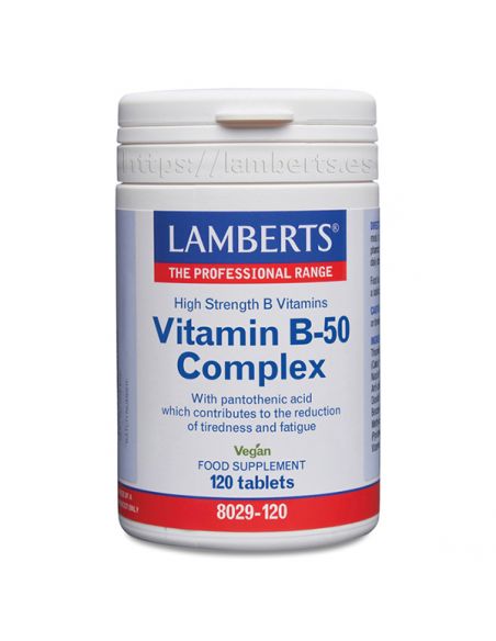 Complejo de Vitamina B-50 Lamberts - 120 tabletas