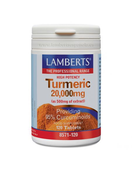Cúrcuma 20.000 mg. Lamberts -  120 tabletas
