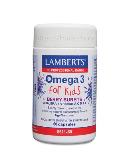 Omega 3 para Niños Lamberts - 60 cápsulas