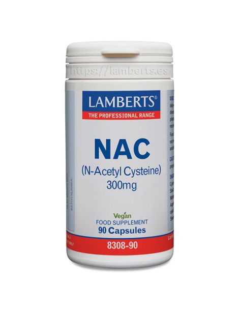 NAC (N-Acetil Cisteina) 300 mg. Lamberts - 90 cápsulas