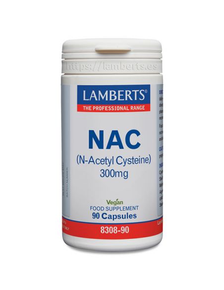 NAC (N-Acetil Cisteina) 300 mg. Lamberts - 90 cápsulas