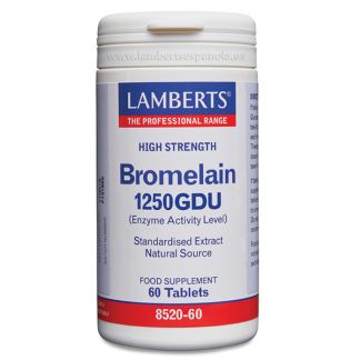 Bromelina 1250 GDU Lamberts - 60 tabletas