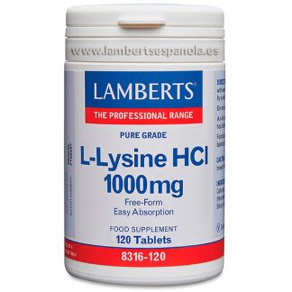L-Lisina HCI 1000 mg. Lamberts - 120 tabletas