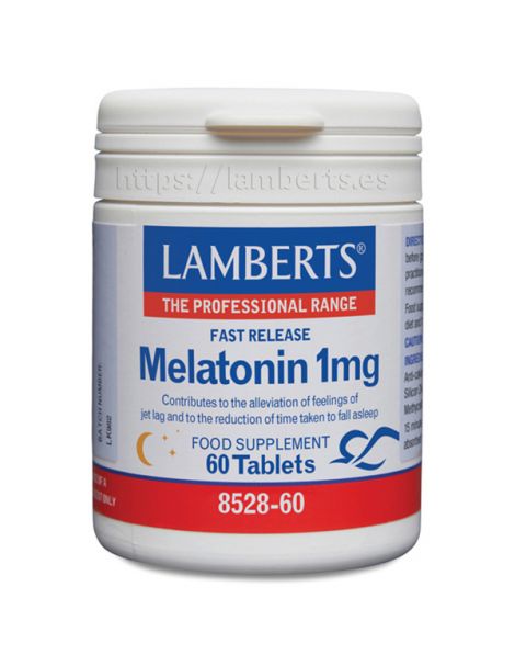 Melatonina 1 mg. Liberación Rápida Lamberts - 60 tabletas