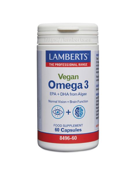Omega 3 Vegano Lamberts - 60 cápsulas