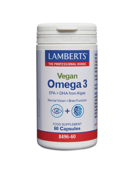 Omega 3 Vegano Lamberts - 60 cápsulas