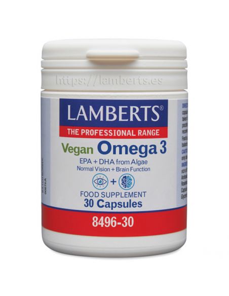 Omega 3 Vegano Lamberts - 30 cápsulas