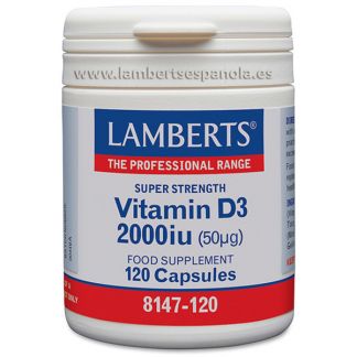 Vitamina D3 2000 UI Lamberts - 120 cápsulas