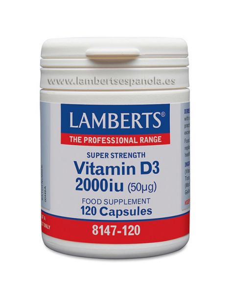 Vitamina D3 2000 UI Lamberts - 120 cápsulas