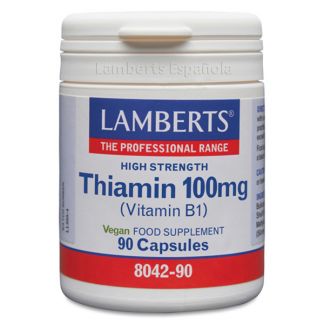 Tiamina (Vitamina B1) 100 mg. Lamberts - 90 cápsulas